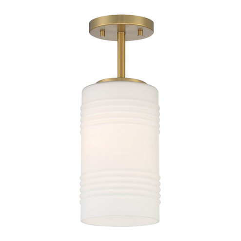 Leavenworth One Light Semi Flush Convertible in Brushed Gold (43|D257MSFBG)