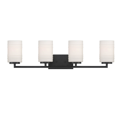 Leavenworth Four Light Vanity in Matte Black (43|D257M4BMB)