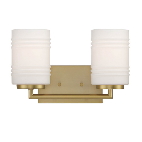 Leavenworth Two Light Vanity in Brushed Gold (43|D257M2BBG)