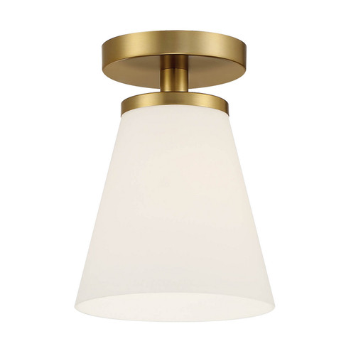 Palmyra One Light Semi Flush Mount in Brushed Gold (43|D255MSFBG)