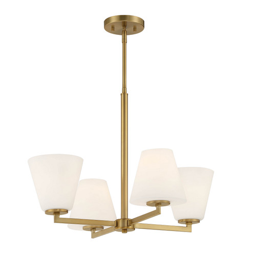 Palmyra Four Light Chandelier in Brushed Gold (43|D255M4CHBG)