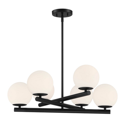 Crown Heights Six Light Chandelier in Matte Black (43|D252C6CHMB)