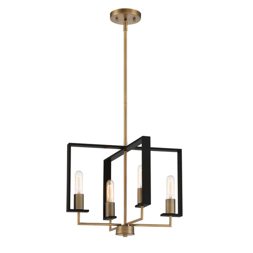 Chicago PM Four Light Chandelier in Old Satin Brass (43|D233M4CHOSB)