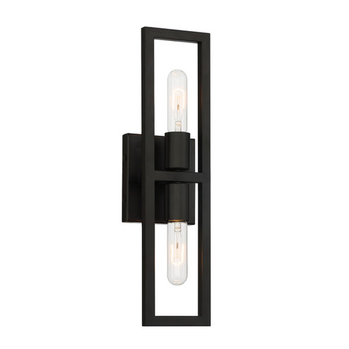 Urban Oasis Two Light Wall Sconce in Matte Black (43|D224MWSMB)