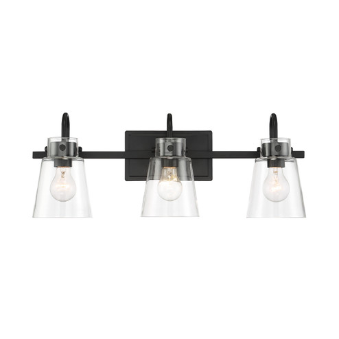 Inwood Three Light Vanity in Matte Black (43|D214M3BMB)