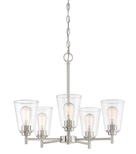 Westin Five Light Chandelier in Satin Platinum (43|95785SP)