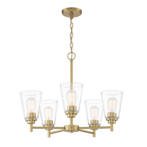 Westin Five Light Chandelier in Brushed Gold (43|95785BG)