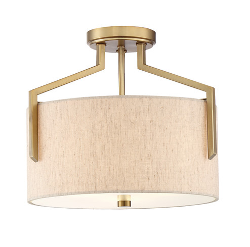 Elara Three Light Semi-Flush Mount in Gold (Brushed) (43|93911BG)