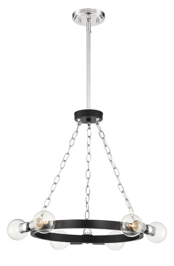 Huxton Six Light Chandelier in Black (43|93486BK)