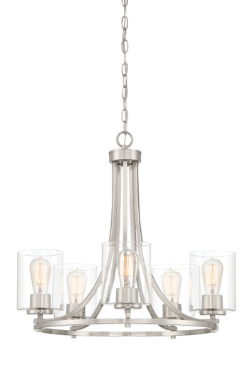 Liam Five Light Chandelier in Platinum (Satin) (43|93085SP)