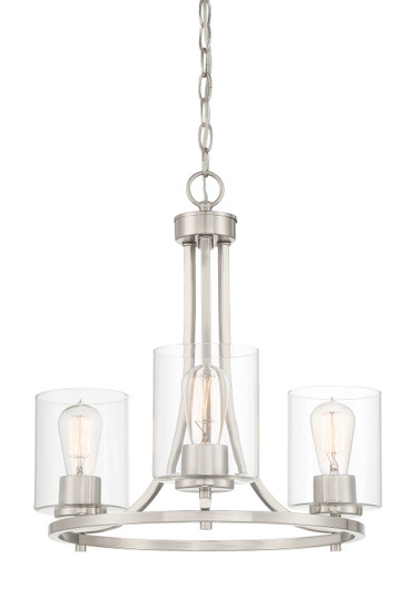 Liam Three Light Chandelier in Platinum (Satin) (43|93083SP)