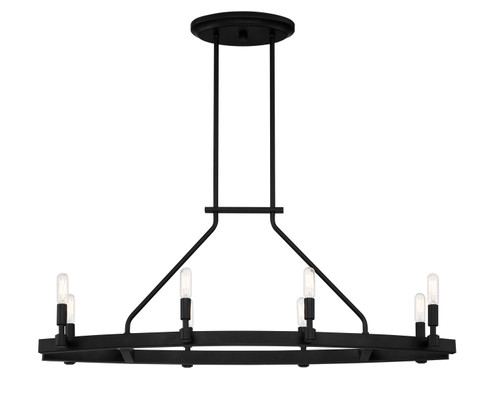 Fiora Eight Light Linear Chandelier in Black (43|92538BK)