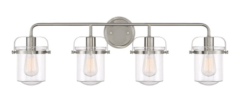 Jaxon Four Light Bath Bar Vanity in Brushed Nickel (43|90604BN)