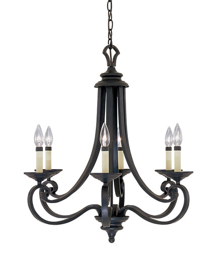 Barcelona Six Light Chandelier in Natural Iron (43|9036NI)