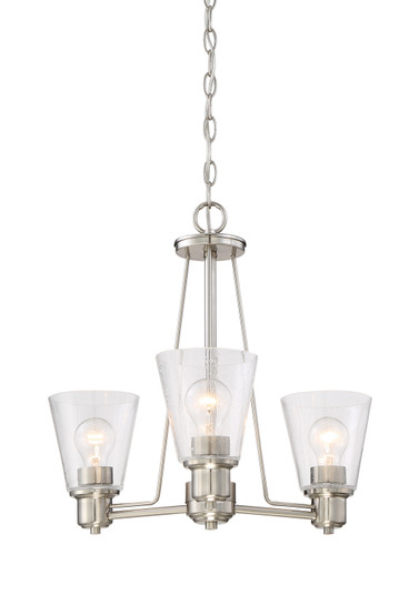 Printers Row Three Light Chandelier in Satin Platinum (43|88083SP)