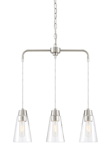 Echo Three Light Chandelier in Satin Platinum (43|87883SP)