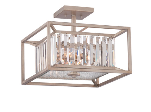 Linares Three Light Semi-Flush Mount in Aged Platinum (43|87411AP)