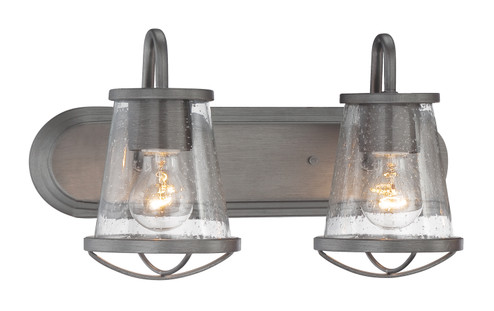 Darby Two Light Bath Bar in Weathered Iron (43|87002WI)