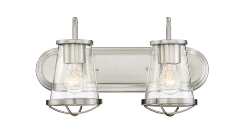 Darby Two Light Bath Bar in Satin Platinum (43|87002SP)