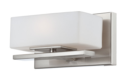 Meridian One Light Wall Sconce in Satin Platinum (43|6711SP)