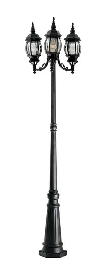 Riviera Three Light Post Lantern in Black (43|1923BK)