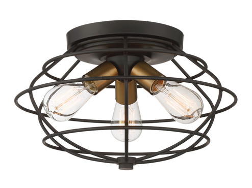 Jax Three Light Flushmount in Vintage Bronze (43|1260VB)