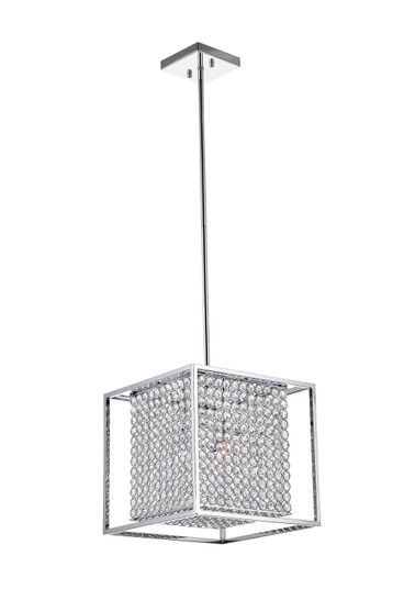 Cube Three Light Chandelier in Chrome (401|QS8381P12CS)