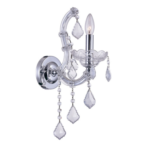 Maria Theresa One Light Wall Sconce in Chrome (401|8318W5C1Clear)