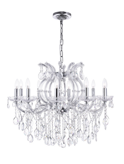 Colossal Ten Light Chandelier in Chrome (401|8312P32C10Clear)