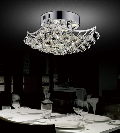 Queen Four Light Flush Mount in Chrome (401|8038C14CS)