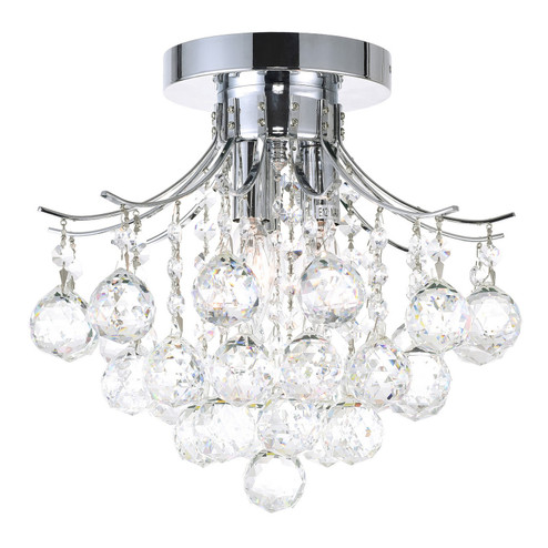Princess Three Light Flush Mount in Chrome (401|8012C12C)