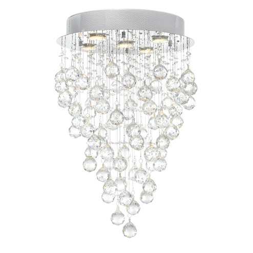 Rain Drop Five Light Flush Mount in Chrome (401|6601C16C)