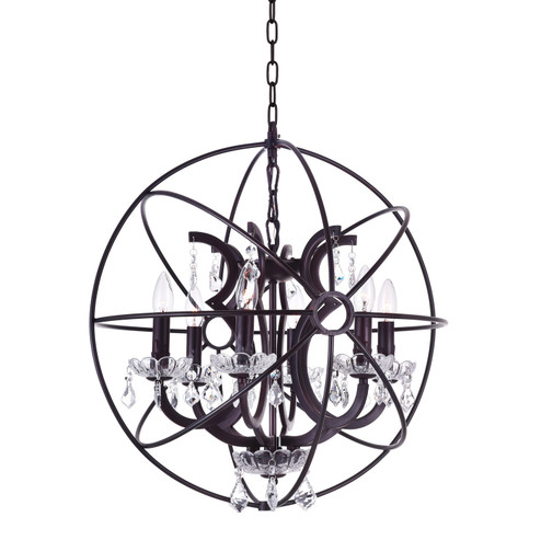 Campechia Six Light Chandelier in Brown (401|5465P22DB)