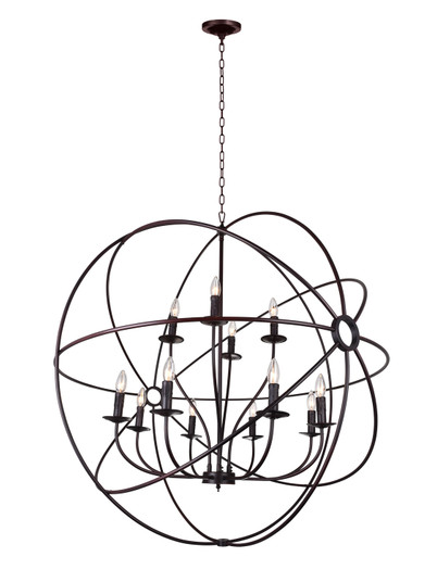 Arza 12 Light Chandelier in Brown (401|5464P40DB12)