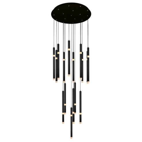 Flute LED Chandelier in Black (401|1262P2416101)