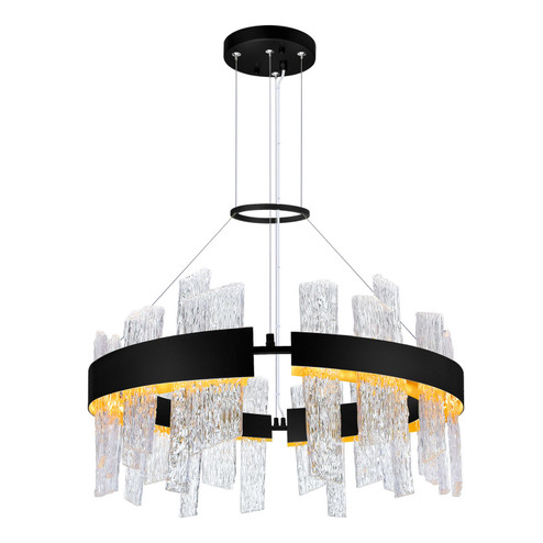 Guadiana LED Chandelier in Black & Satin Gold (401|1246P24101A)