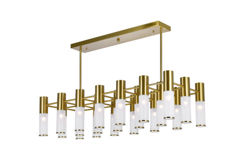 Pipes LED Island/Pool Table Chandelier in Sun Gold (401|1221P3821625)