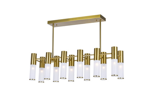 Pipes LED Island/Pool Table Chandelier in Sun Gold (401|1221P3212625)