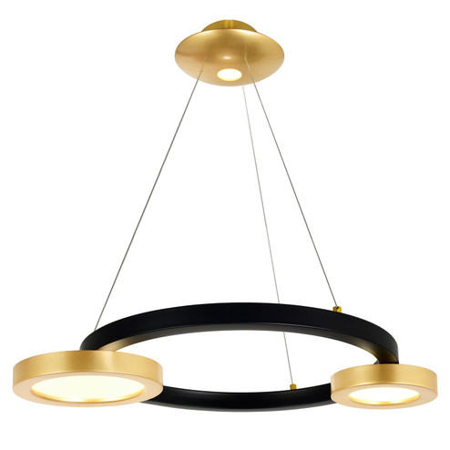 Deux Lunes LED Chandelier in Sun Gold & Black (401|1215P202625)