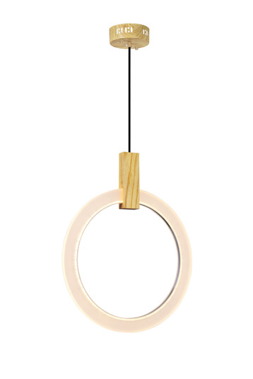 Anello LED Pendant in White Oak (401|1214P161236)