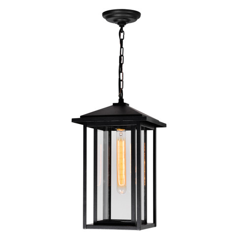 Crawford One Light Outdoor Hanging Lantern in Black (401|0417P91101)