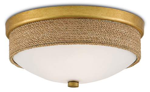 Hopkins Two Light Flush Mount in Natural/Contemporary Gold Leaf (142|99990044)