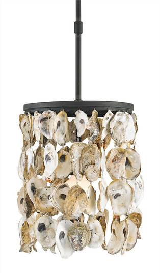 Oyster Shell One Light Pendant in Natural/Blacksmith (142|9250)