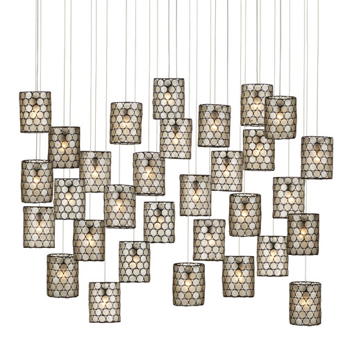 Regatta 30 Light Pendant in Natural/Cupertino/Silver (142|90001052)