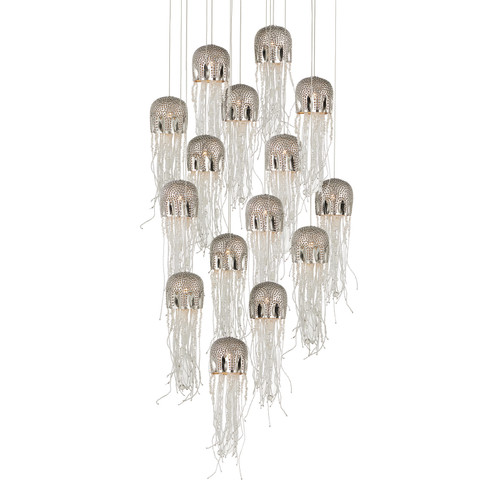 Medusa 15 Light Pendant in Nickel/Clear/Silver (142|90001029)