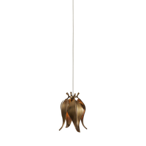 Iota One Light Pendant in Antique Brass/Silver (142|90001019)