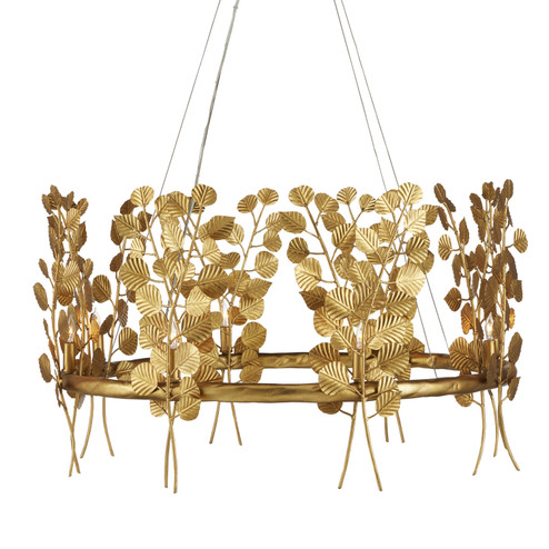 Aviva Stanoff Eight Light Chandelier in Contemporary Gold Leaf (142|90000975)