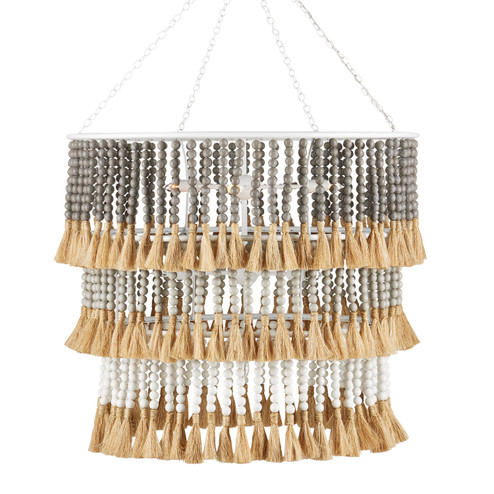 Jamie Beckwith Seven Light Chandelier in Sugar White/Taupe/Dove Gray/Natural (142|90000959)