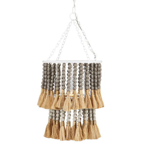 Jamie Beckwith One Light Pendant in Sugar White/Taupe/Dove Gray/Natural (142|90000958)