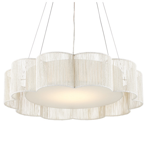 Ancroft LED Chandelier in White/Contemporary Silver Leaf (142|90000923)